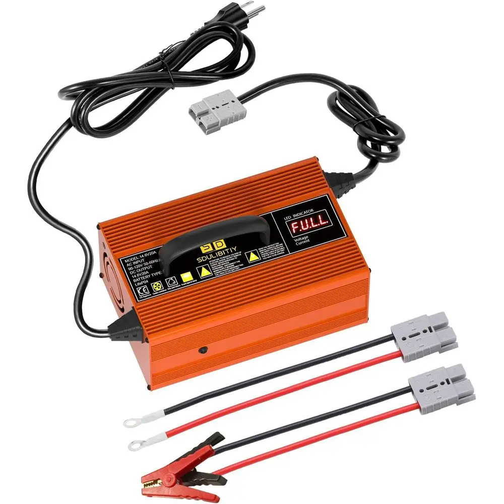 

Зарядное устройство для литиевой батареи 12 В, 20 А, литий-железо-фосфатная батарея 14,6 В, светодиодный дисплей, зарядное устройство для Lifepo4 для Lifepo4 Deep Cycl