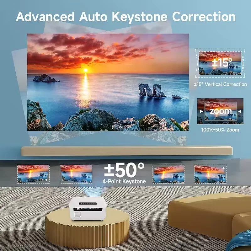 New A10P Projector 1080P Native Wifi Multi-Screen Led Smart Android Wifi 4k Portable Projector for Meeting Home Theater