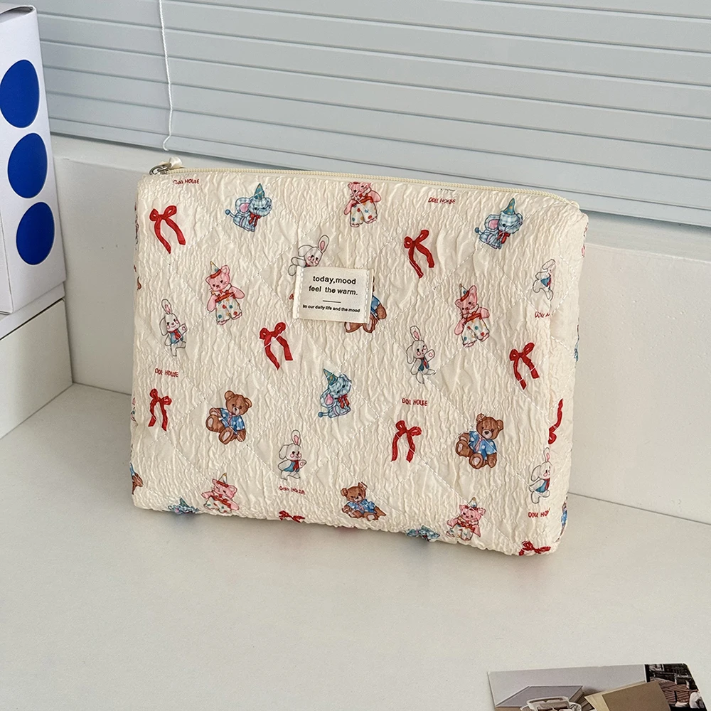 Kawaii Cartoon Tiere Frauen Stepptasche Große Kapazität Kosmetik Kulturbeutel Organizer Tasche 3er Typ Damen Reißverschluss Make-up Tasche – Detail 6