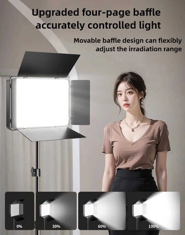 LED Video Light Panel Lighting Photo Studio Lamp Kit with Three color temperatures For Photography Shoot Live Streaming Youbube