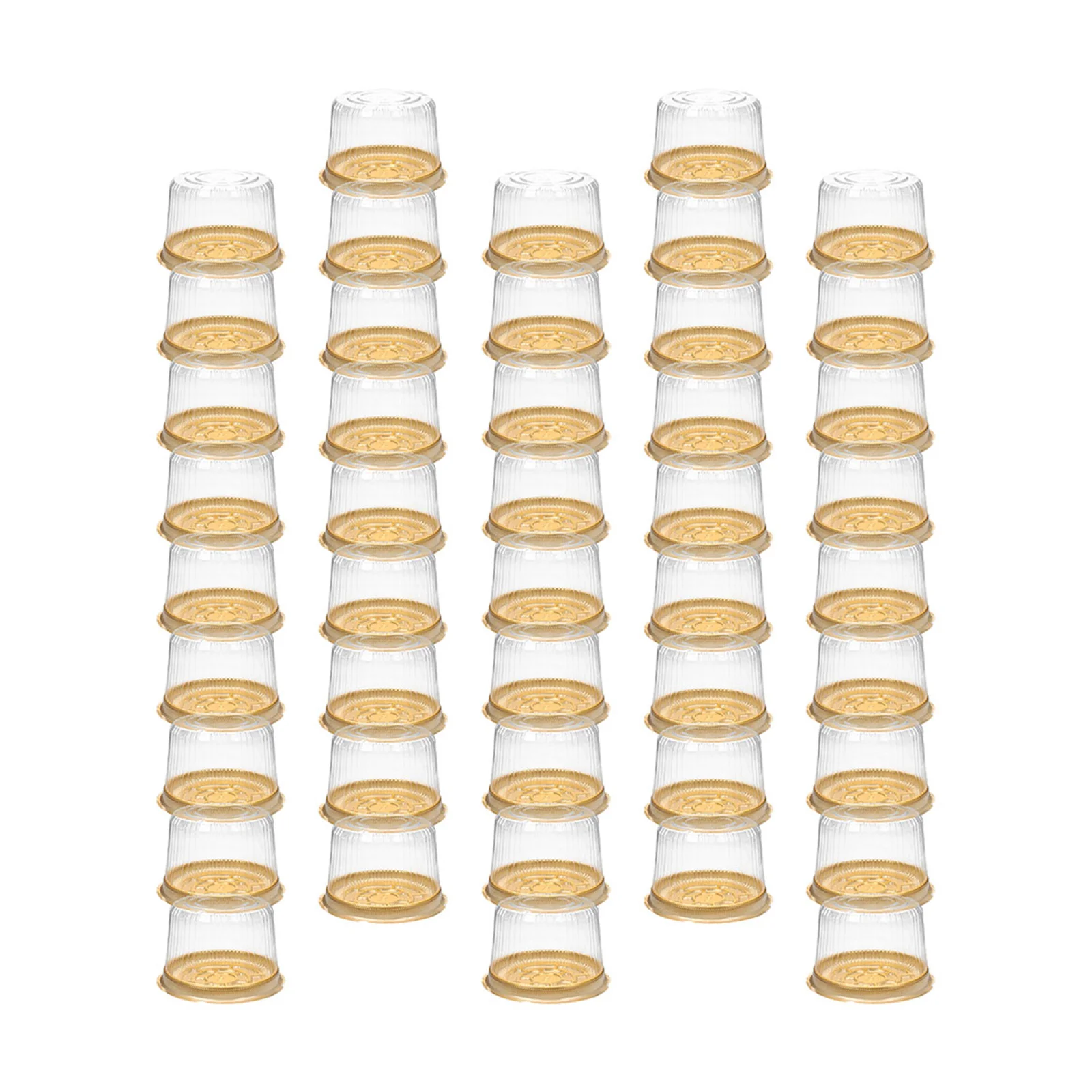 

50pcs Boxes With Lids Clear Containers For Birthday Cake Transport Portable Cake Carrier Party Favor Bakery Packing Dessert