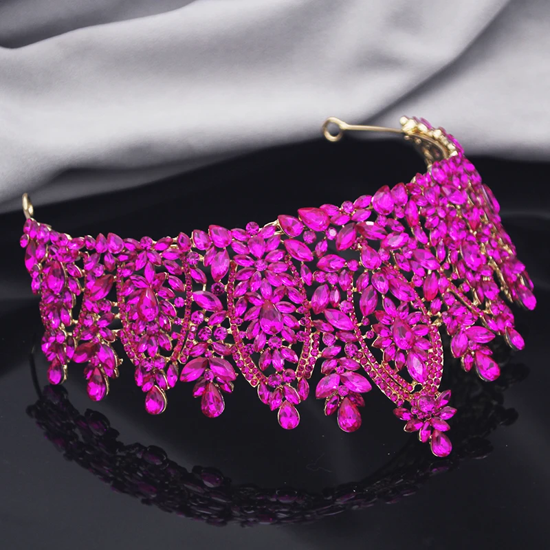 Prinzessinnen-Königinnen-Großkronen für Frauen, Miss-Pageant-Krone, Tiara, Haarschmuck, Hochzeitsdiadem, Abschlussball-Party-Braut-Kopfschmuck