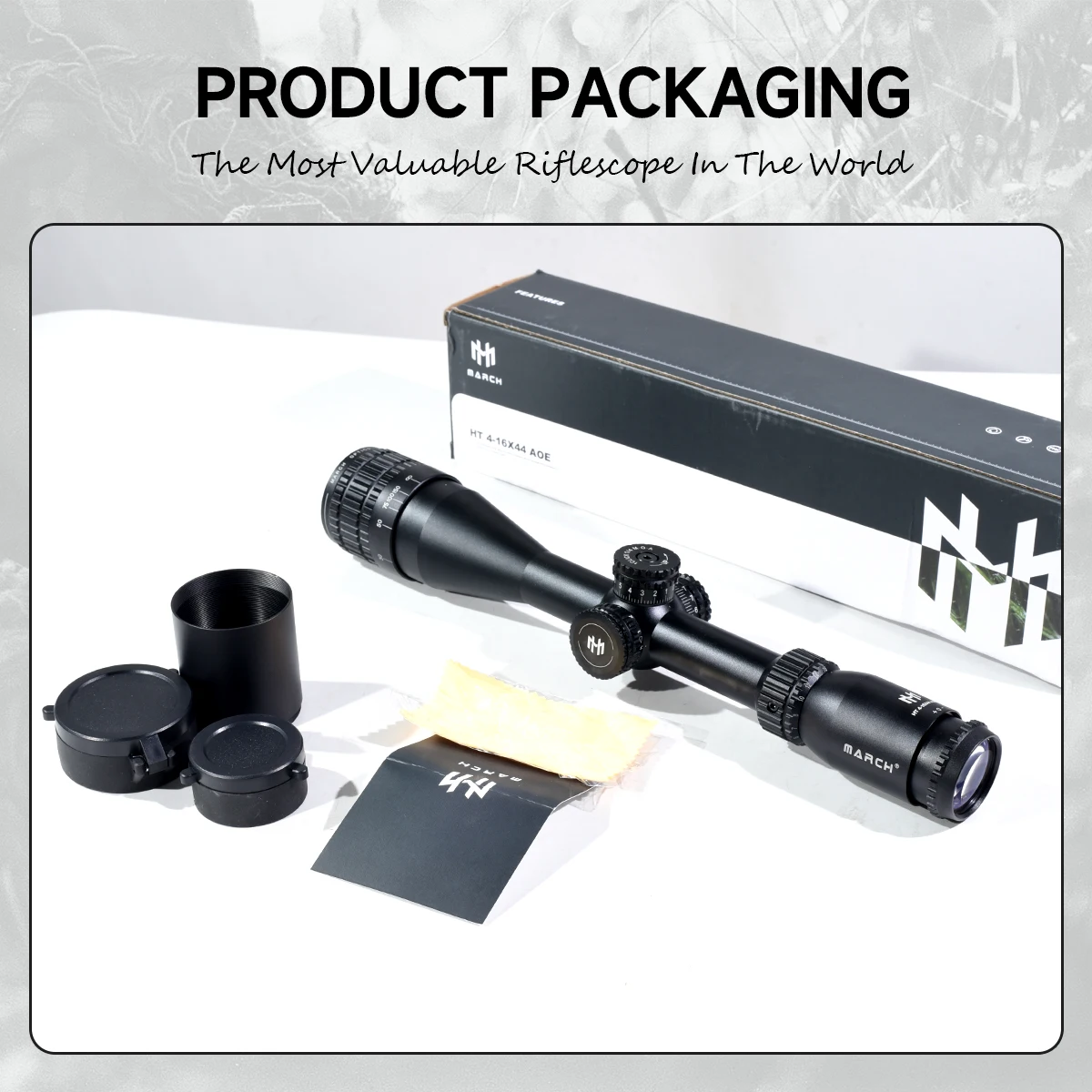 MARCH HT 4-16X44AOE Tactical Scope Reticle RGB Illuminated Reflex Airsoft Sight Optical Hunting Riflescope 11mm/20mm Rail Mount - view 6