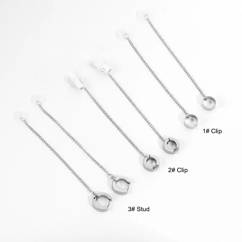 Steel Fun Jewelry Earphone Anti-Lost Earrings for Airpods Earphone Clip Chain Strap Earbud Wireless in-Ear Earphones Headset