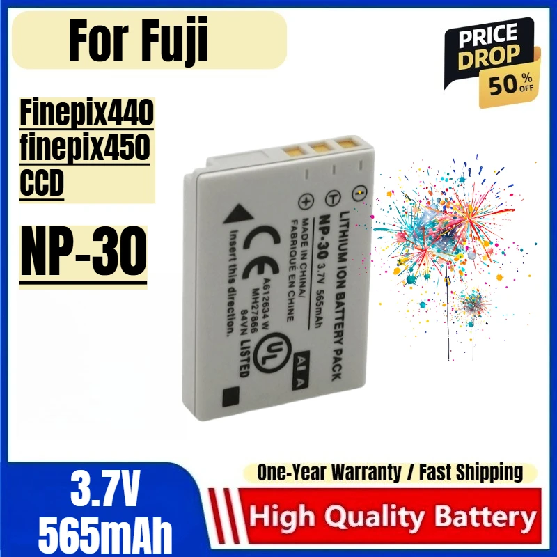 

NP-30 Battery 3.7V 565mAh Rechargeable Batteries and Charger for Fuji Finepix440/finepix450 CCD Camera Battery Charger Battery