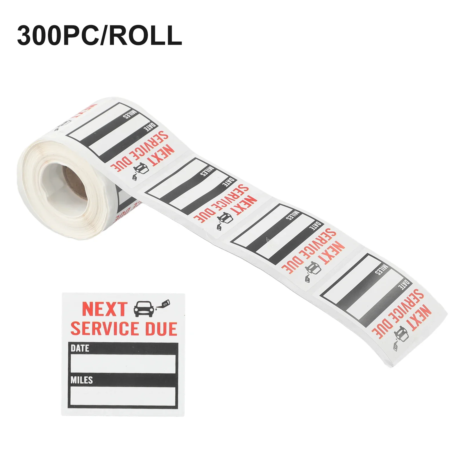 Brand New High Quality Hot Sale Sticker Oil Change Oil Change Service Reminder Replacement 300pcs/Roll Static Cling