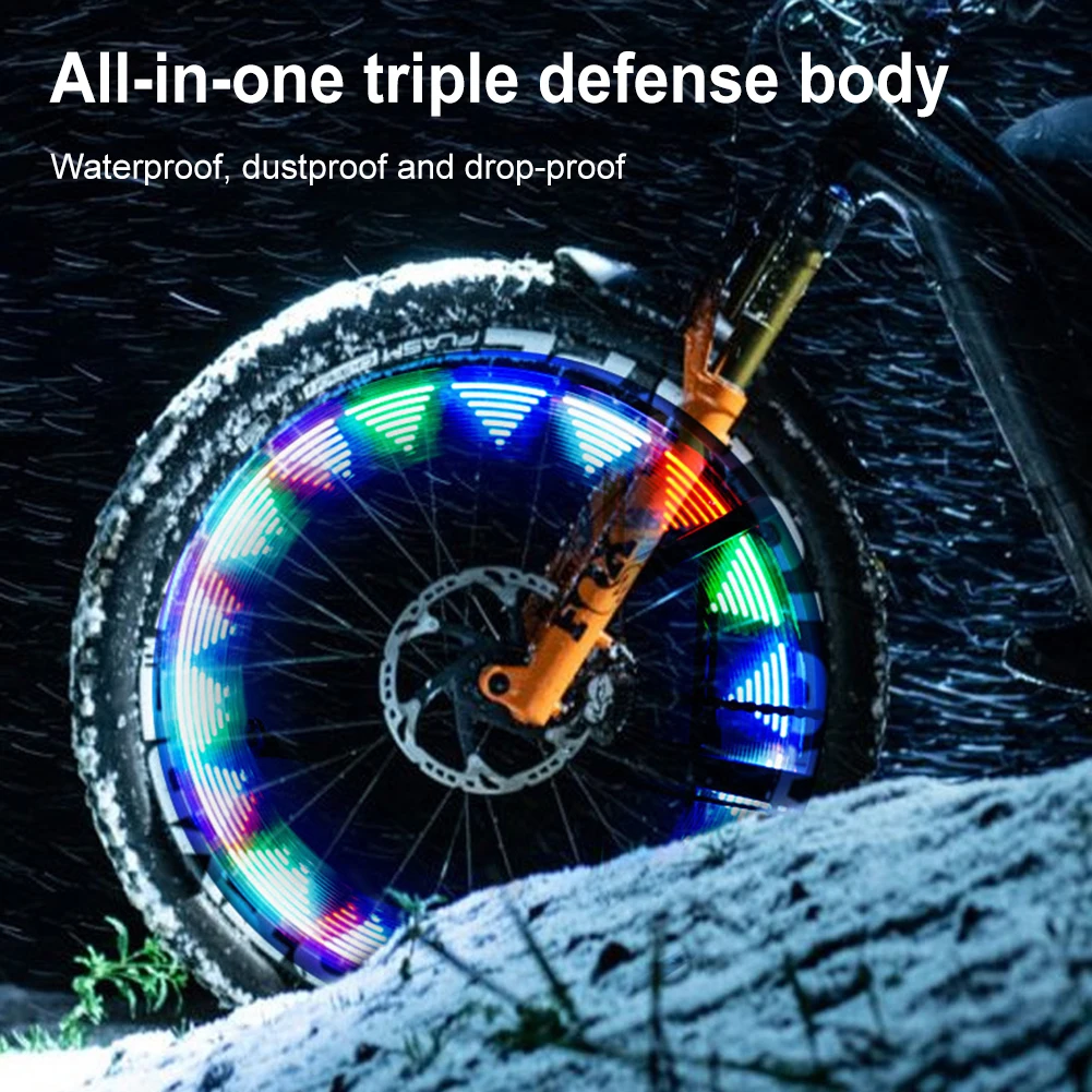 

Солнечная светодиодная красочная лампа для велосипедного колеса, USB перезаряжаемая лампа безопасности для велосипедных шин, водонепроницаемый декоративный светильник для обода велосипеда для детей и взрослых