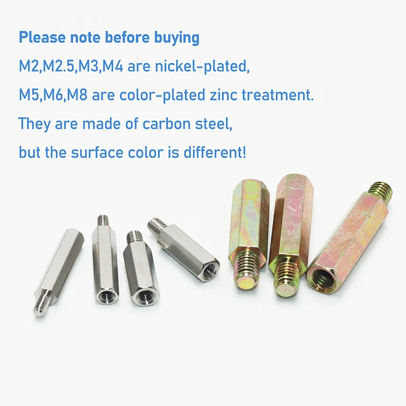 M3 M4-M6 m8 Motherboard Abstands halter männlich weiblich Hex Board Abstand Schraube Kohlenstoffs tahl Säule Säulen abstands halter für DIY elektronische Leiterplatte – Detail 2