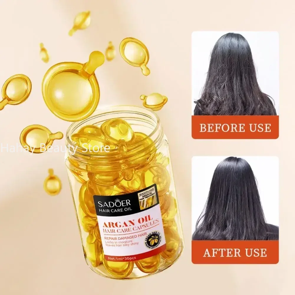 Капсулы Для Волос Smooth Silky Hair Vitamin Capsule Keratin Oil Hair Moroccan Anti-Loss Repair Damaged Hair Care Serum Products