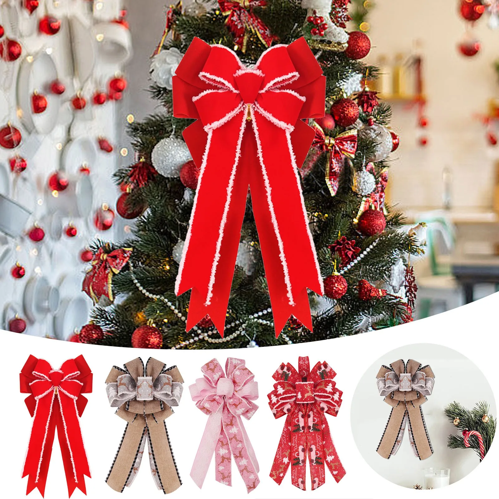 

Christmas Bows Decorations Large Christmas Tree Topper Bow For Xmas Home Decor Christmas Ornament Event Planner Organizer Book