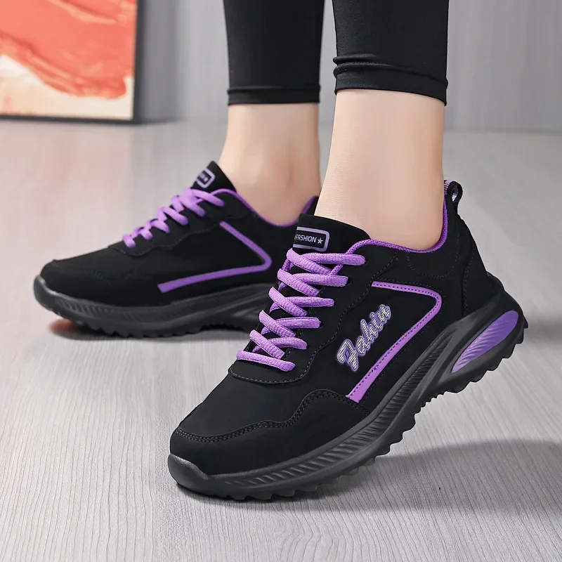 2025Women Cotton Shoes Thick Sole Sneakers Fashion Plush Warm Running Casual Shoes Woman Tennis Luxury Ladies Vulcanized Shoe