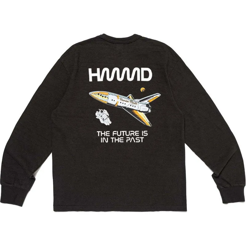 Human Made 2026 Galaxy Pattern Long Sleeve T Shirt Loose Crewneck Unisex