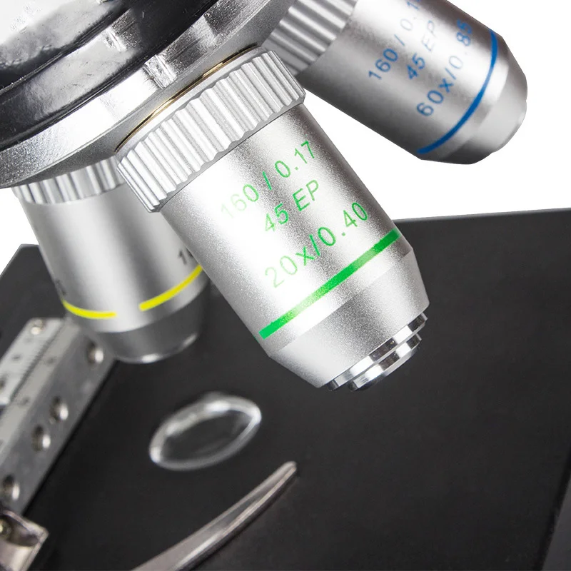 1PCS HD Semi Plan Achromatic Microscope Objective Lens 4X 10X 40X 60X 100X 160/0.17 Accesorio Tools