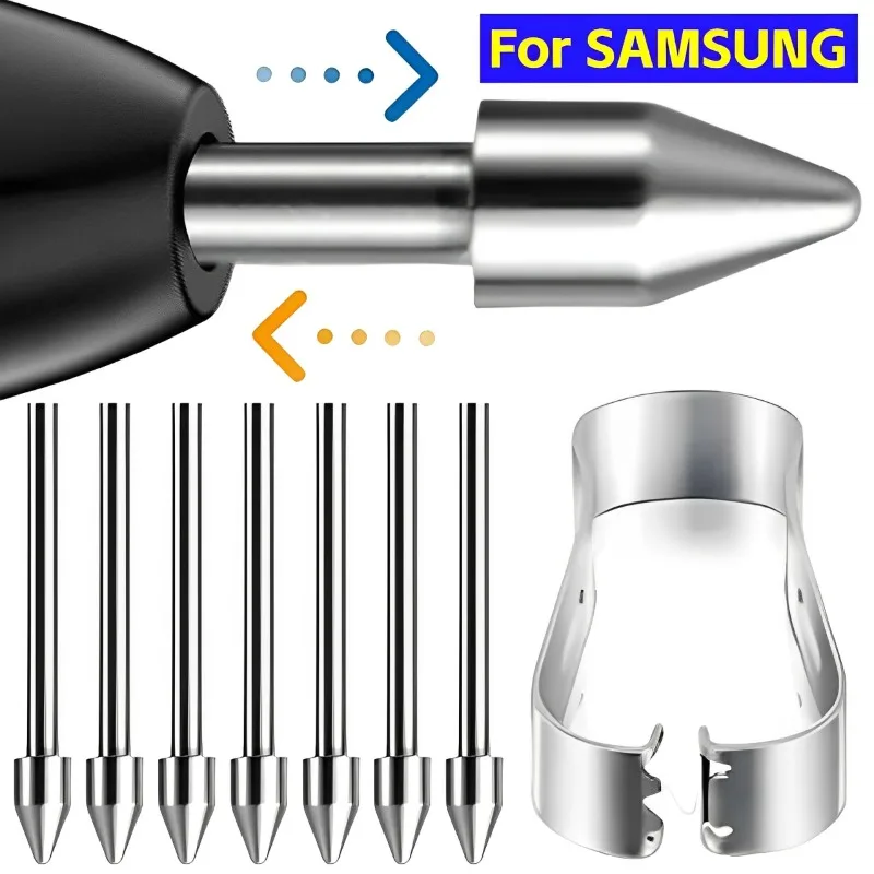 

Металлические наконечники для стилуса, сменные наконечники для Samsung Galaxy S Pen Tab S9 S8 S7 S6 Note 20 10 S23 S22 Ultra Stylus Refill Tips