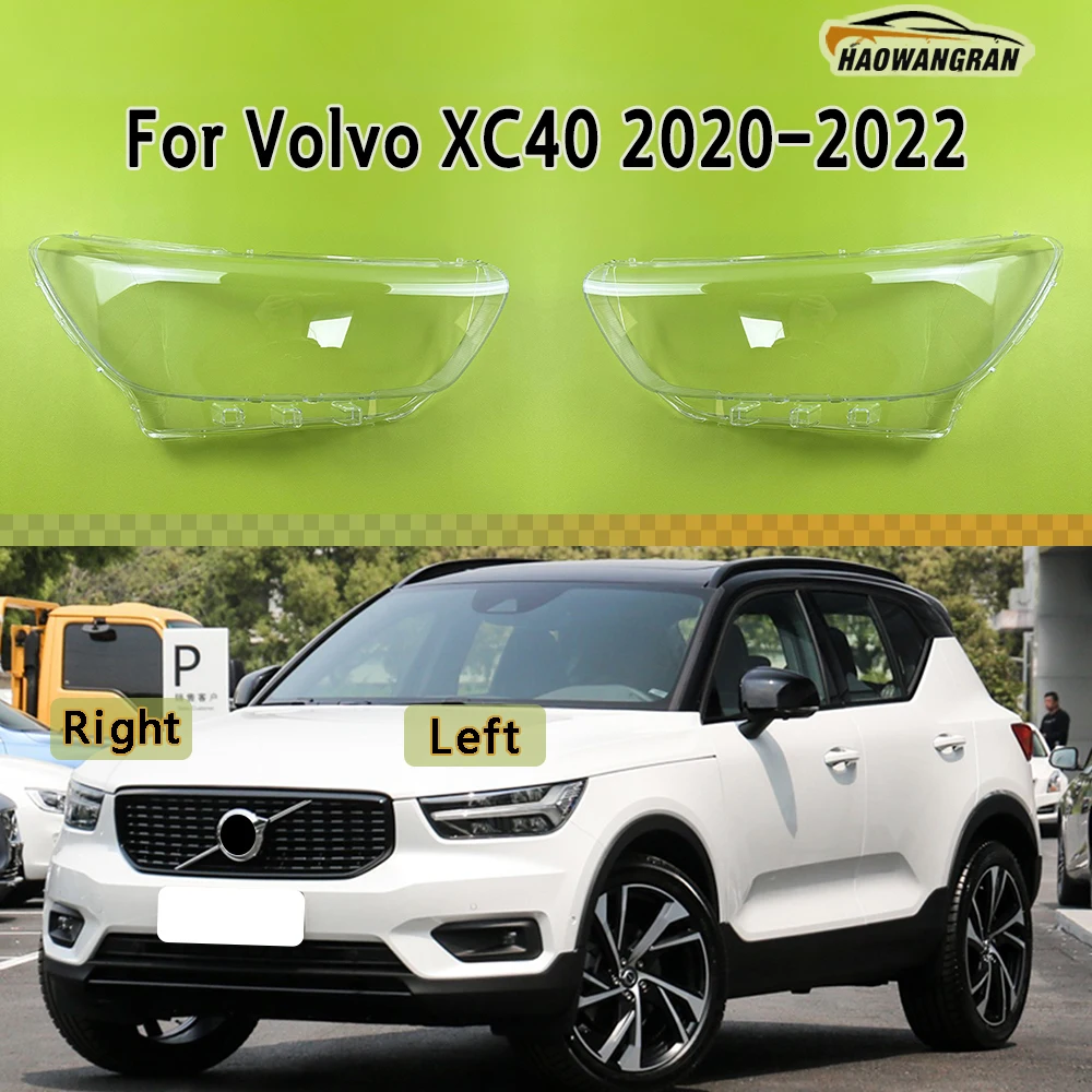 

Car Front Headlamp Cover Transparent Headlight Shell Lens Replace Original Lampshade Plexiglass For Volvo XC40 2020 2021 2022