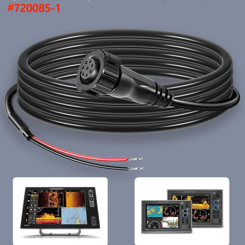 720085-1 Yacht Power Cable 6 Feet, PC12 Power Cord 8-Pin Compatible with Humminbird Solix and Onix Series All Models,Boat Parts