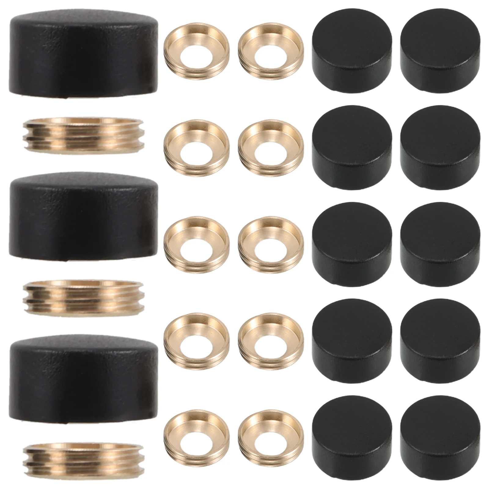 

20pcs Screw Cap Decorative Covers Plastic Dome Head Protectors Black Copper Dust Water Resistant Furniture Appliances Machinery