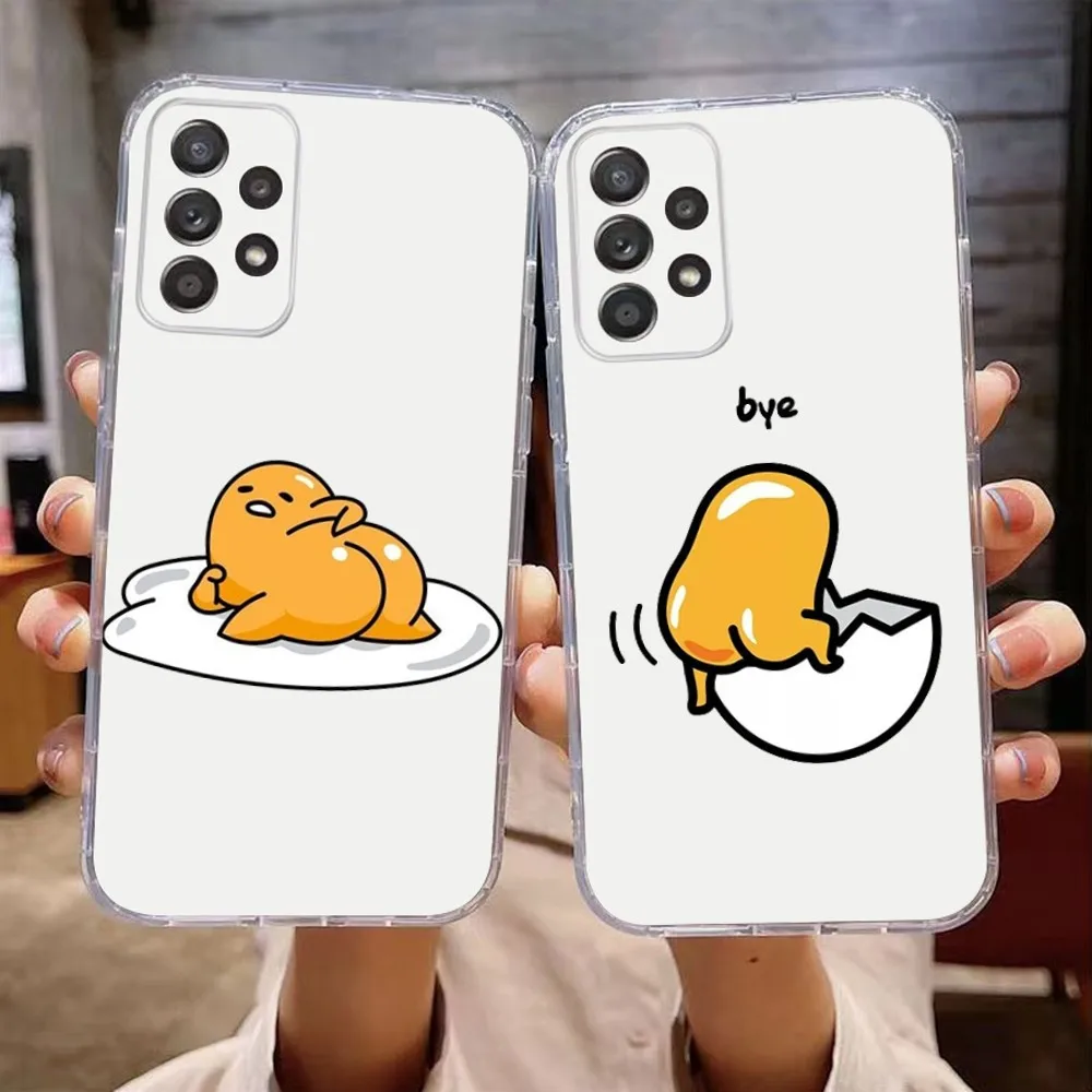 

Cute G-Gudetama Egg Phone Case For Samsung Galaxy A71,70,52,51,40,31,A50,30S,21S,Note20ultra Transparent Cover