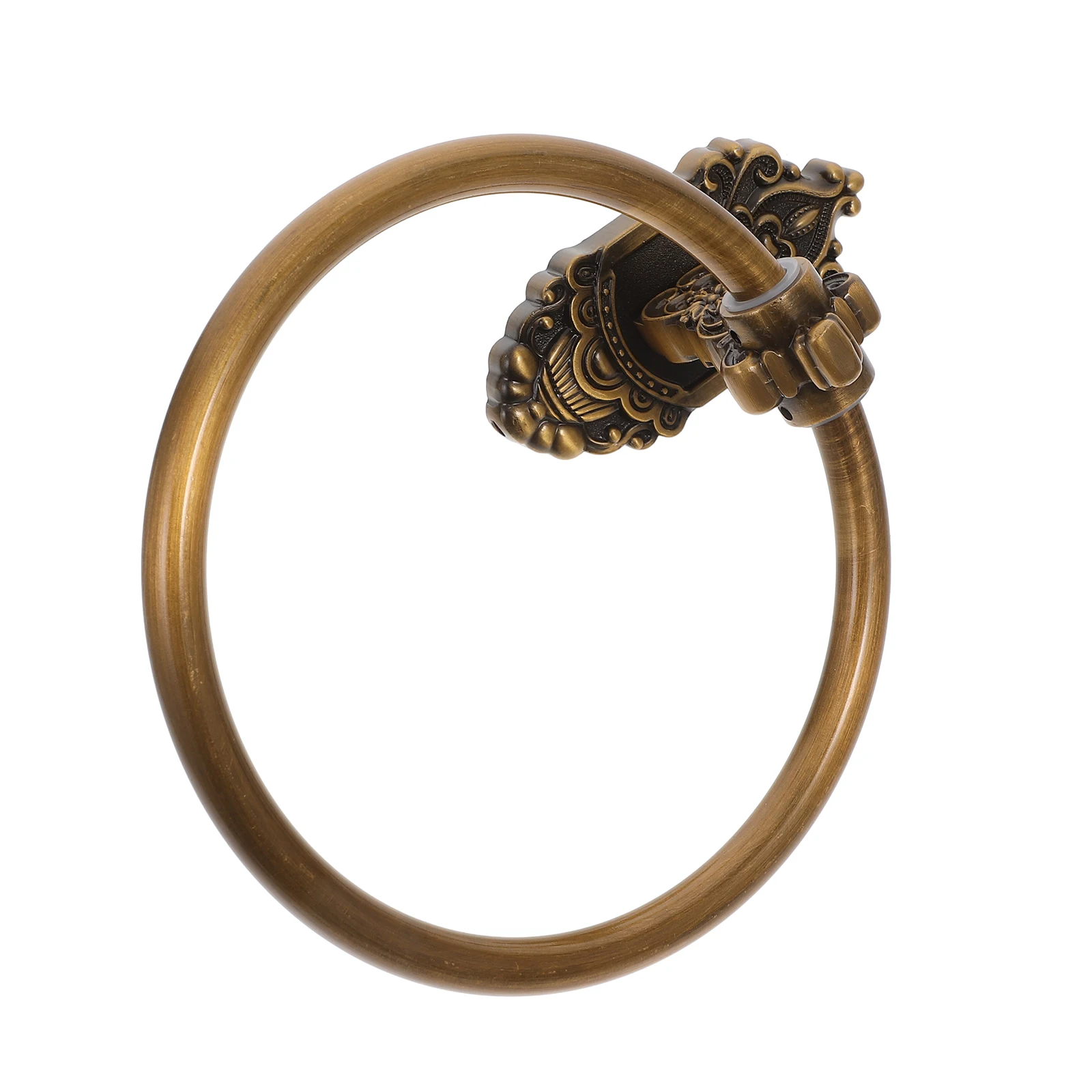 

European Ring Bathroom Metal Wall Mounted Rustic Farmhouse Style Kitchen Cloth Hanger Space Saving Golden Adhesive Hook