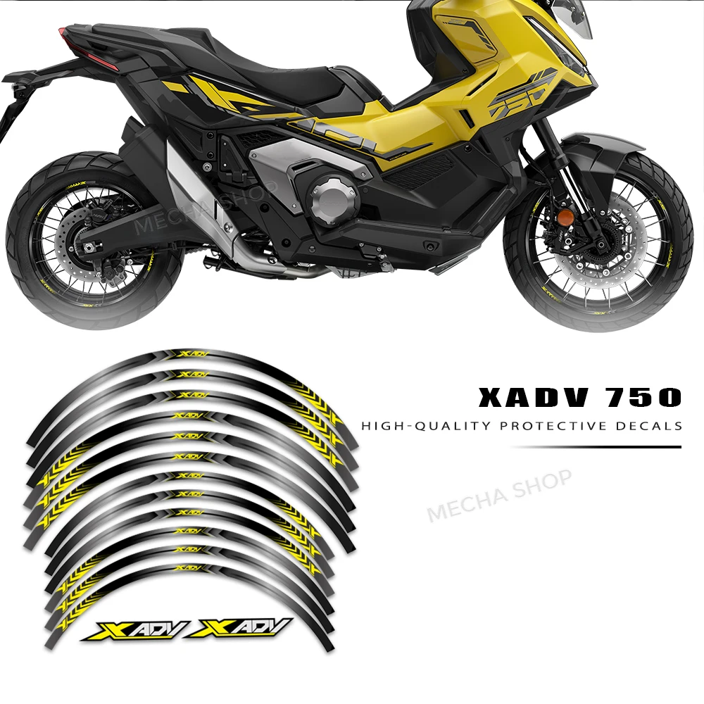 For XADV 750 X ADV 750 2025- Motorcycle Accessories Wheel PVC Sticker Rim Decal Stripe Tape