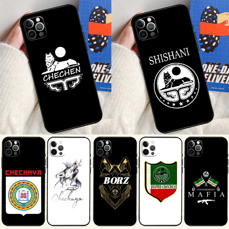 Chechen Flag Cover Case For iPhone 16 15 14 13 12 11 Pro Max XS XR X 12 13 Mini 16 15 Plus Fundas