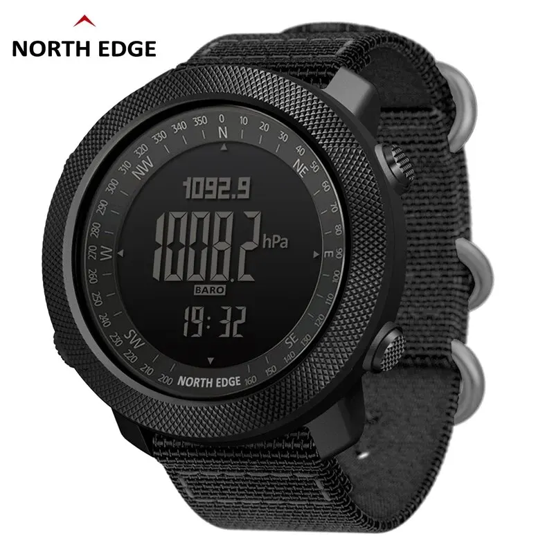 NORTH EDGE Men\'s Sport Digital Watch Hours Running Swimming Military Army Watches Altimeter Barometer Compass Waterproof 50m