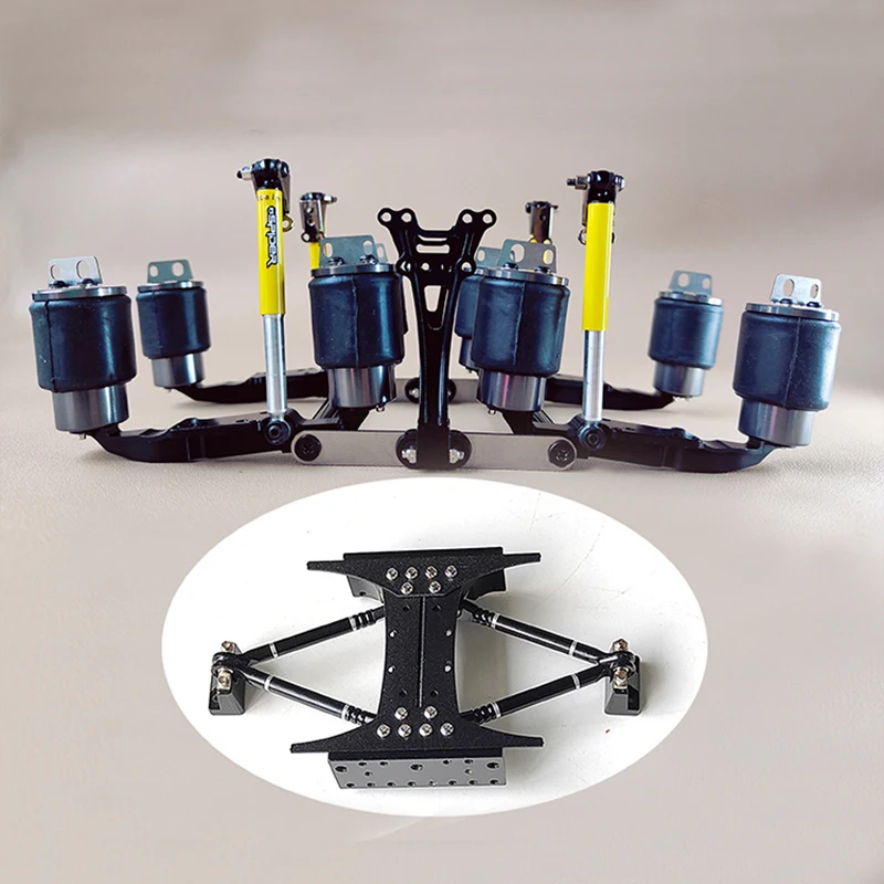 Simulation Air Suspension System 8 Airbags for Tamiya 1/14 RC Truck for SCANIA 770S R620 for VOLVO for BENZ