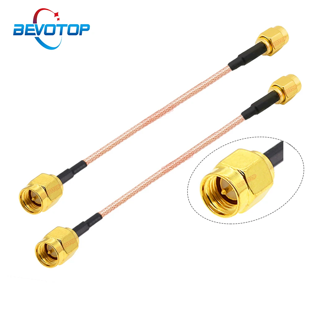 100pcs/lot 23CM RG178 Cable SMA Male to SMA Male Plug RF Cable WiFi Router Antenna Extension Jumper Corde Wholesales