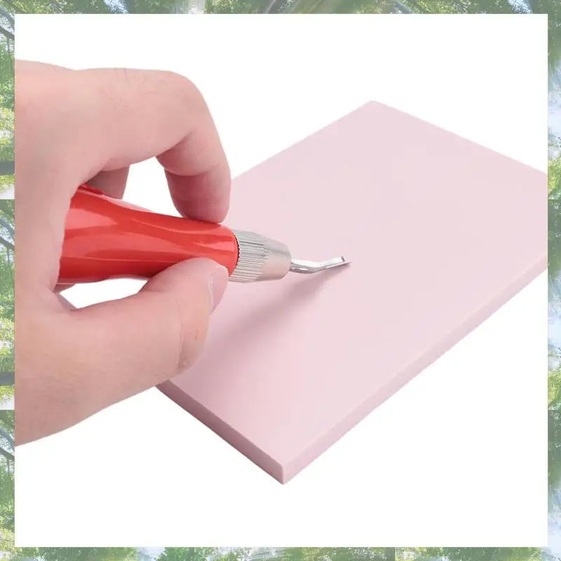 Premium-4 عبوات من مكعبات نحت الطوابع المطاطية مع أدوات القطع وأسطوانة براير المطاطية لصناعة الطباعة والمزيد من أجزاء الحرف اليدوية #3