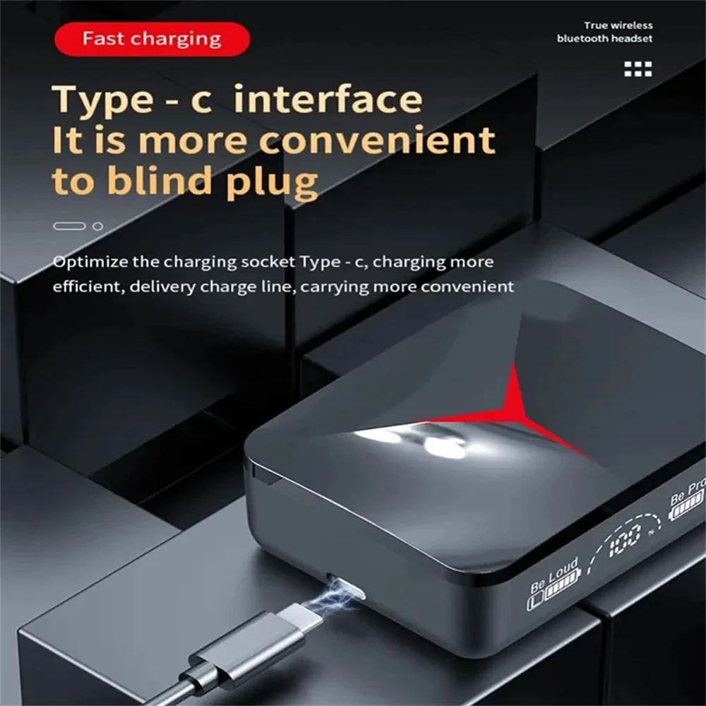 سماعة ألعاب بلوتوث 5.3 تعمل باللمس سماعات لاسلكية هاي فاي ستيريو للحد من الضوضاء مع ميكروفون لجميع الهواتف الذكية