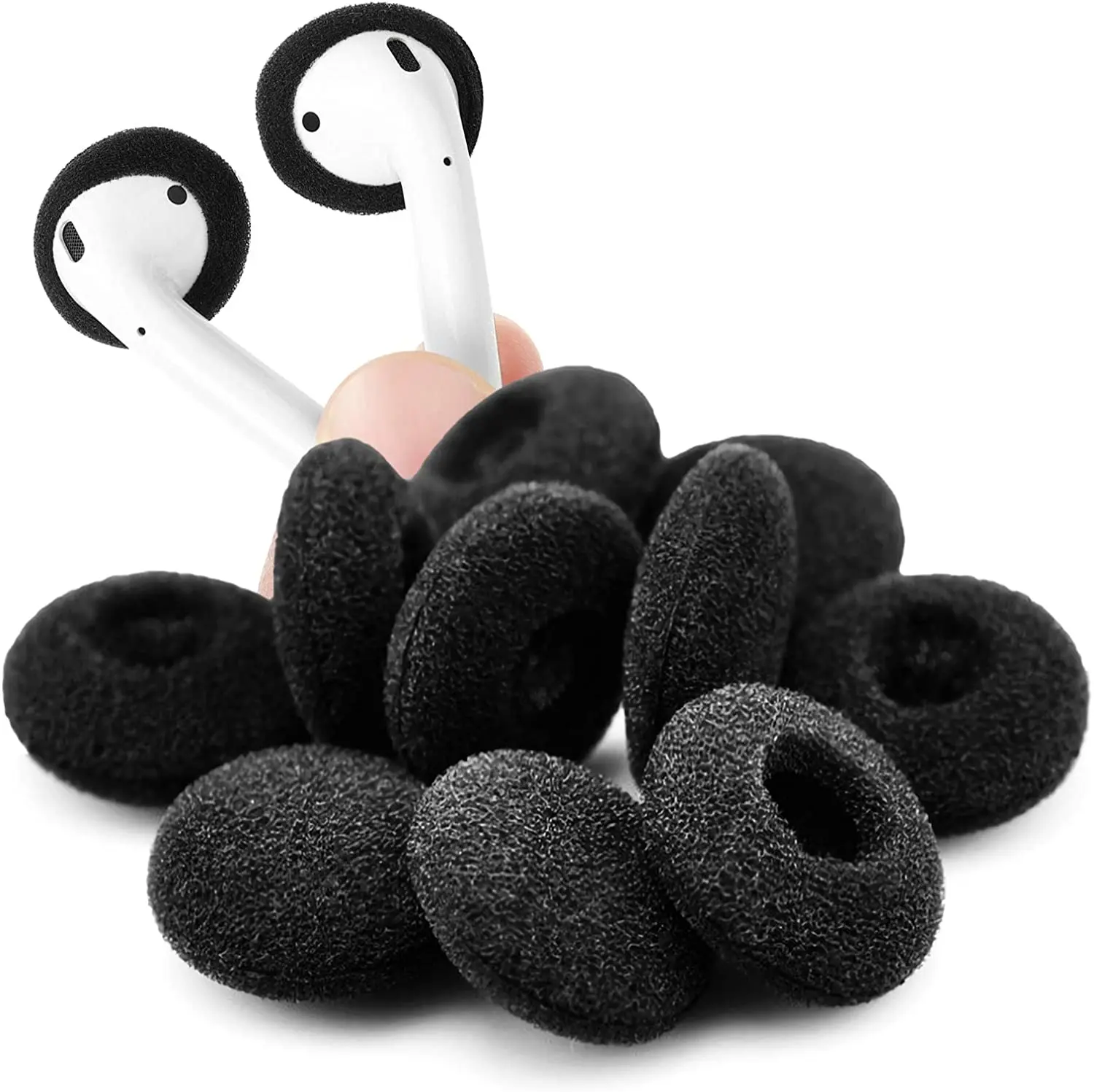 Paquete de 10 almohadillas de espuma para auriculares, almohadillas de esponja de repuesto para auriculares iPod, iPhone, Itouch, Ipad