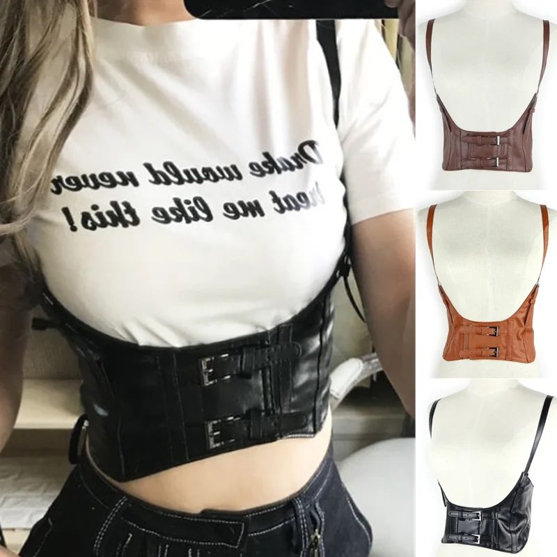 Ceinture en cuir à large bande élastique pour femme, corset d'hélicoptère Washelicopter, ceinture sous le buste, serre-taille large avec Cummerbunds, ceinture sexy