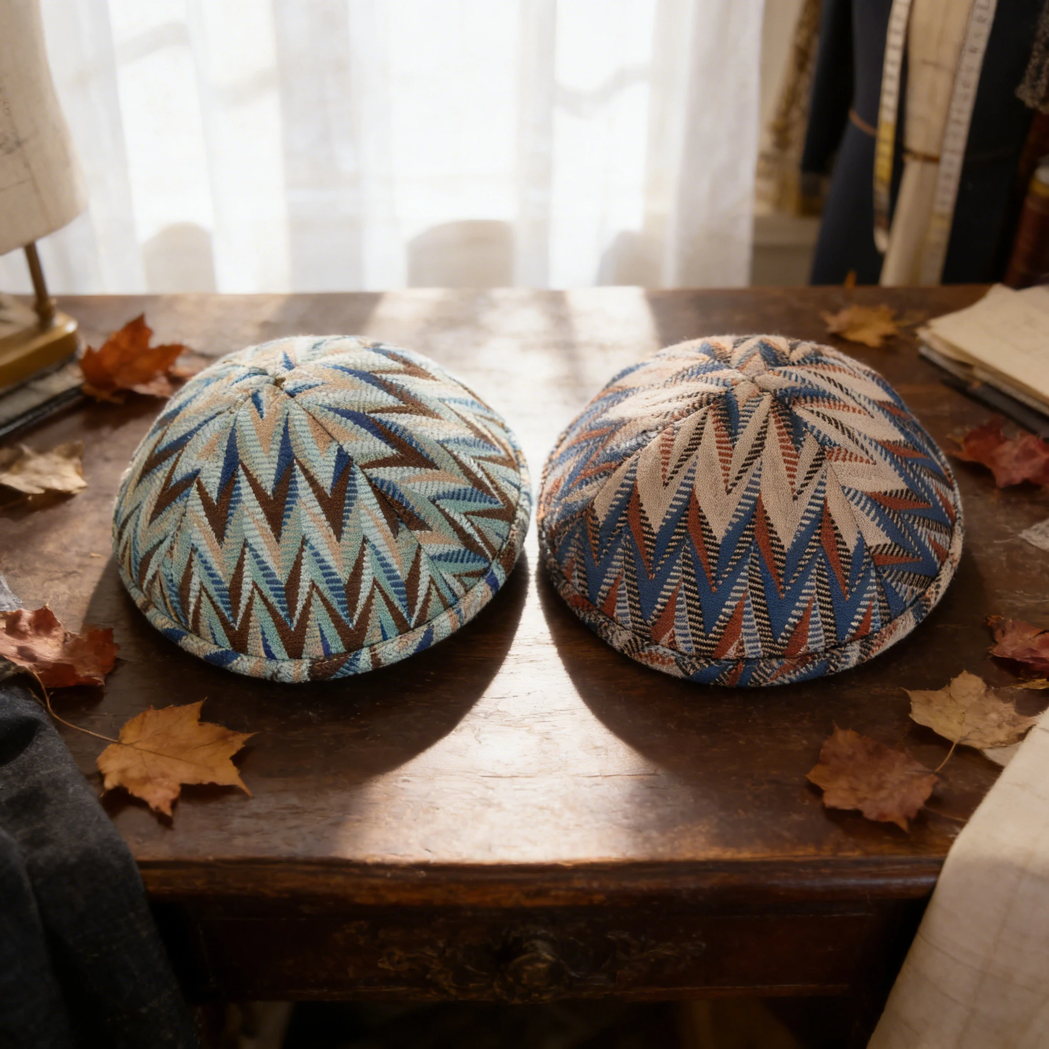 

Custom Embroidered Bohemian-style Kippah. Suitable for weddings and bar mitzvahs; also referred to as Kipa, Jewish yarmulke
