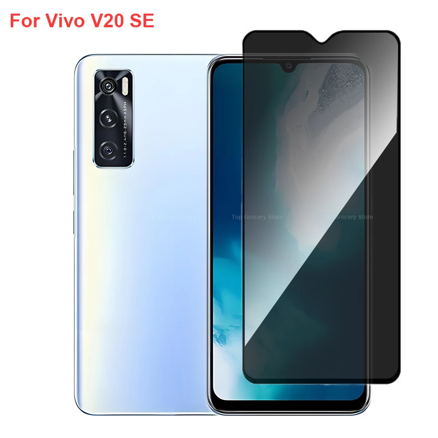 

For Vivo V20 SE Anti Spy Privacy Tempered Glass Screen Protector Compatible For VivoV20 SE Full Cover Screen Phone Film