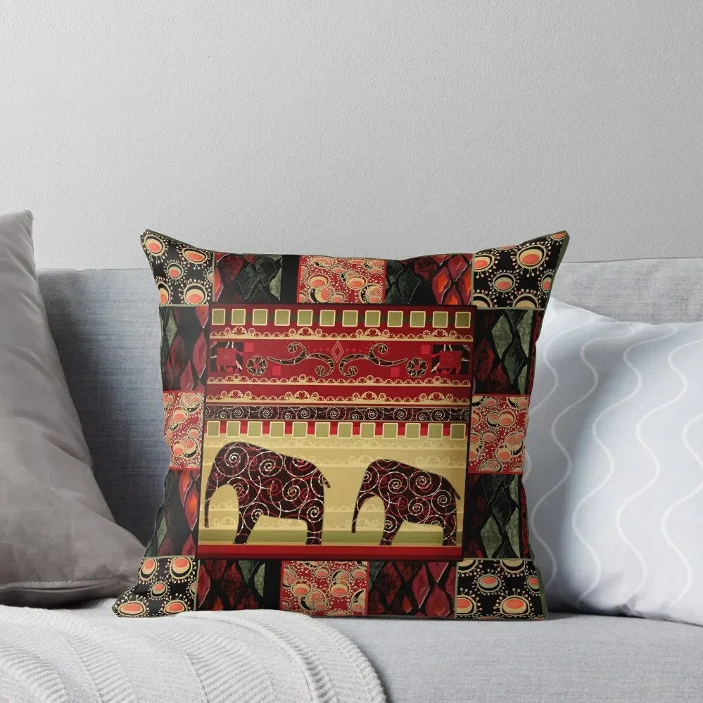 African print with elephants Throw Pillow Pillow Cases Decorative Cusions Cover Luxury Pillow Cover Sofa Cushions