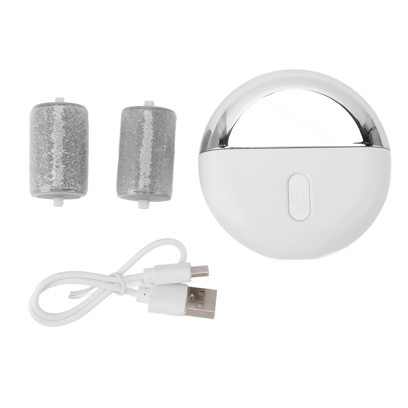 전기 발 스크러버 전기 발 파일 전문 충전식 진주 흰색 2 속도 물 증거 하드 갈라진 건성 피부