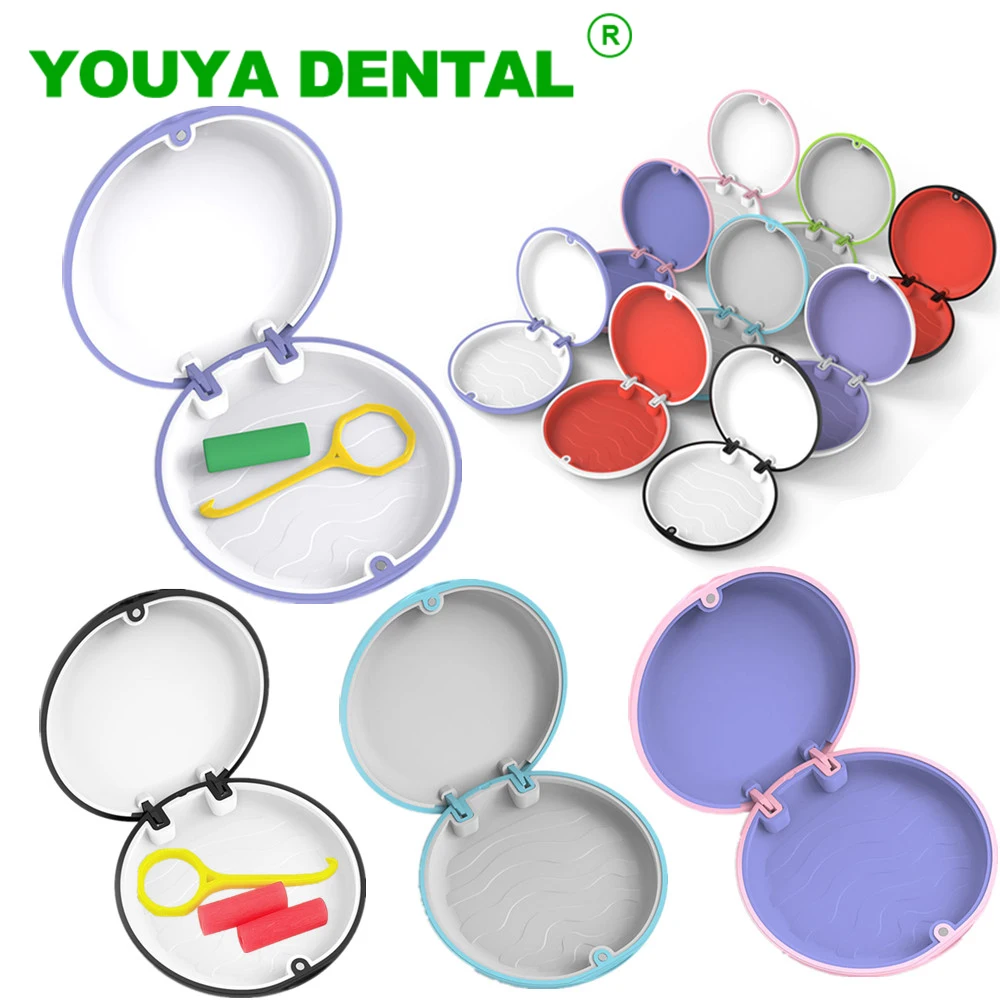 Denture Storage Box Orthodontic Mouth Guard Retainer Case Dental False Teeth Container Plastic Oral Care Supplies Organizer