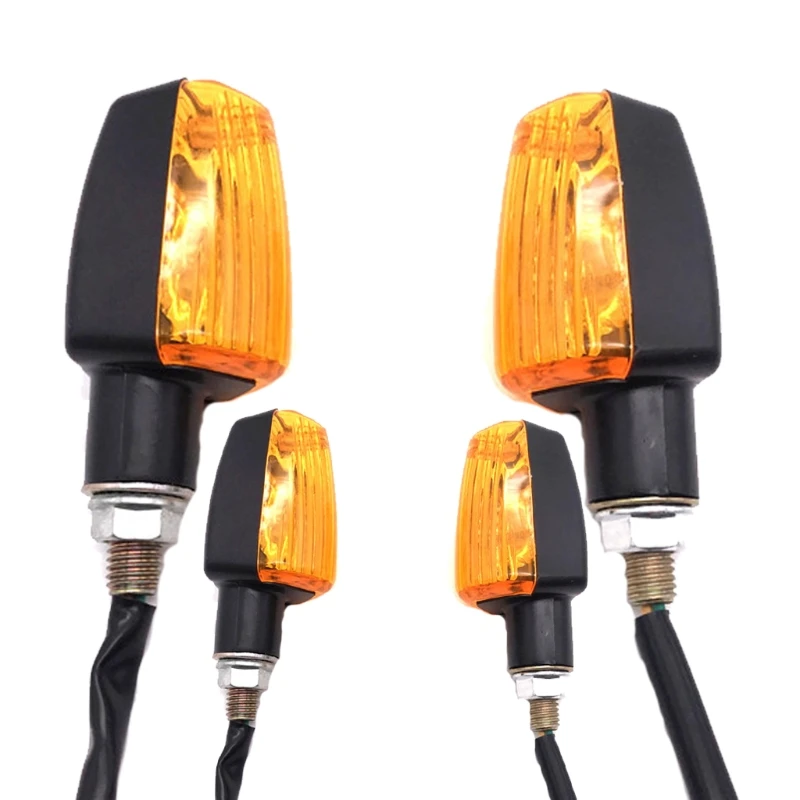 4Pcs High Brightness Light Amber Lamp 12V Turn Lamp for Motorcycle Portable Vehicle Floodlight