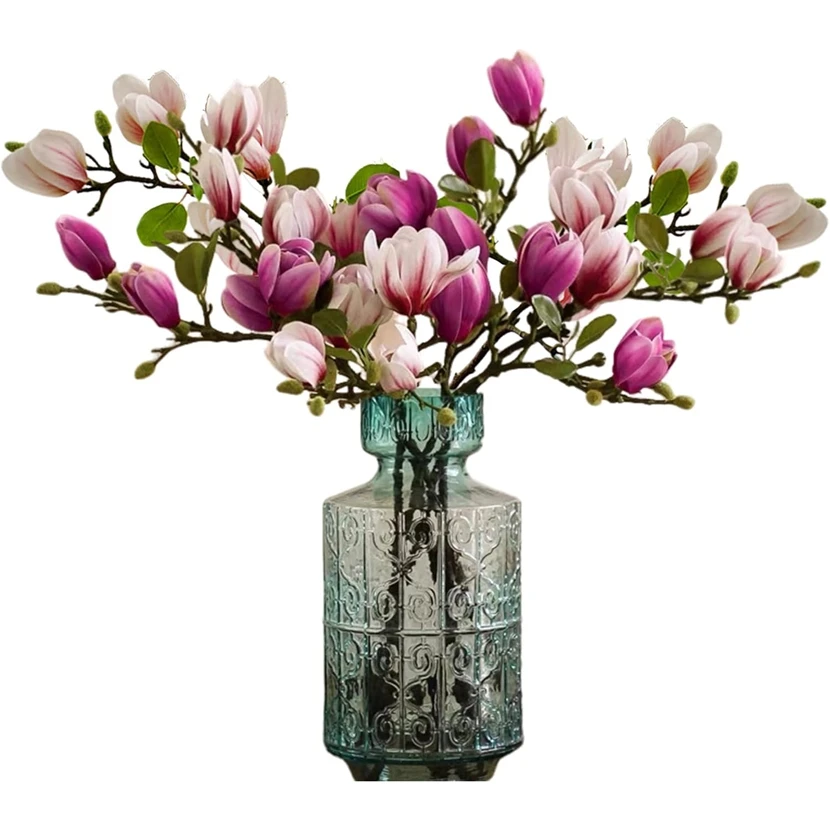 

Artificial Flowers Silk Magnolia Bouquet Diy Photo Props Wedding Bridal Bouquet Table Party Vase Home Outdoor Garden Decorations
