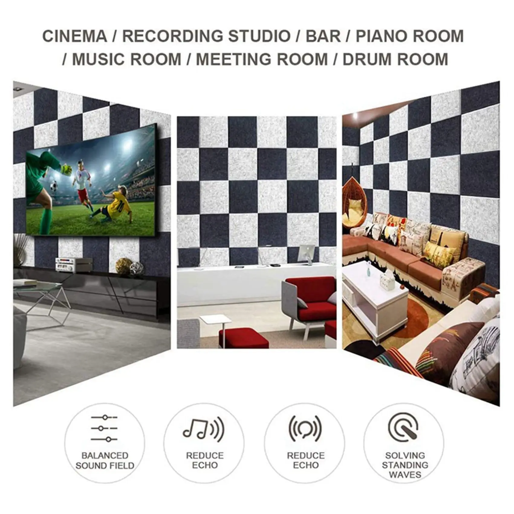 

36 Pcs Acoustic Foam Panels,Soundproofing Panel Beveled Edge Sound Panels, Acoustic Treatment Used In Home&Offices Wall