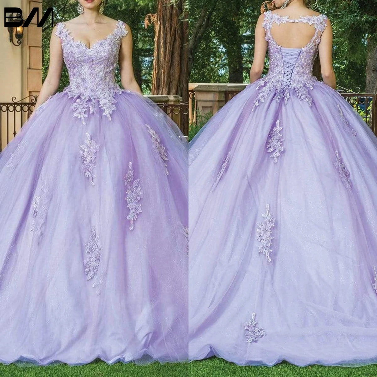 Beaded Floral Lace Applique Tulle Ballgown Quinceanera Dress 2023 Beaded Cocktail Dresses Vestidos De Baile Ball Gown