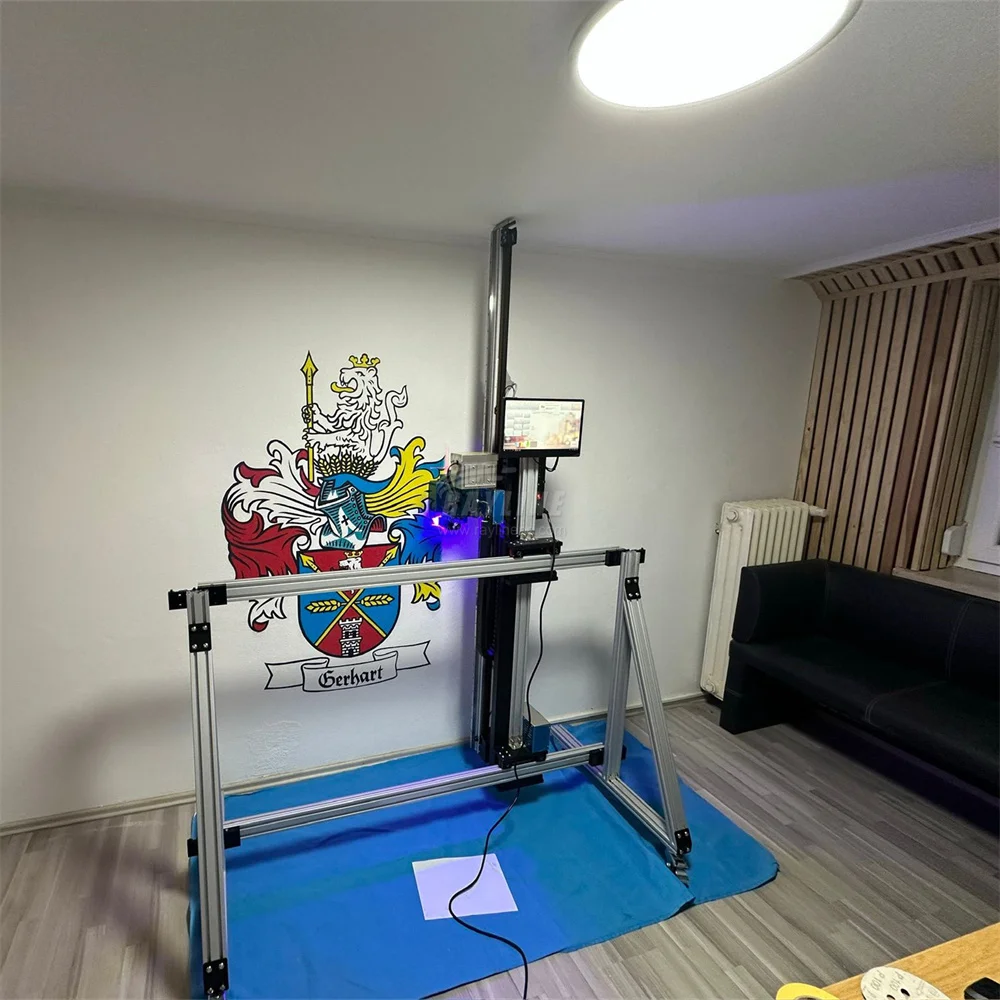 AI 4K Wall/ground 2-in-1 Printer with Automatic Splitting & Positioning - Unlimited Length & Width Wall Printing Machine