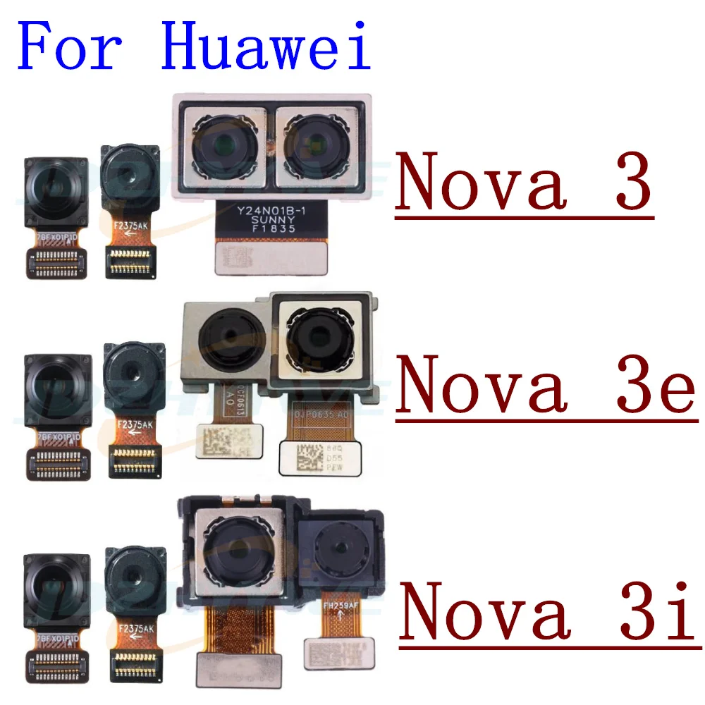 Original Rear Front Camera For Huawei Nova 3 3e 3i Backside Small Frontal Back Selfie Camera Module Flex Repair Spare Parts