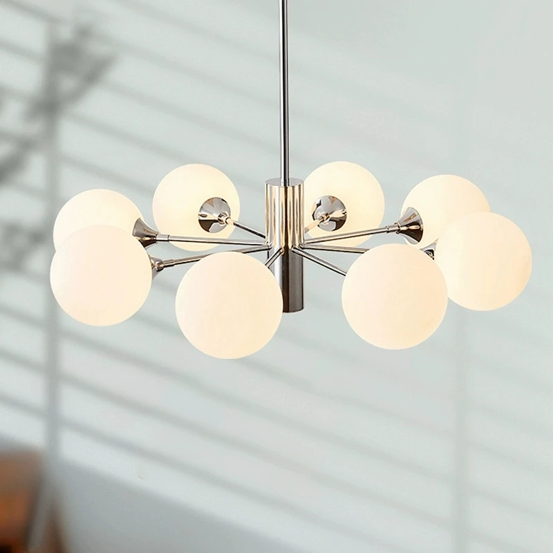 

Vintage Bauhaus Designer LED Chandeliers Magic Bean Living Room Pendant Lamp Simple Medieval Study Restaurant Bar Lamps