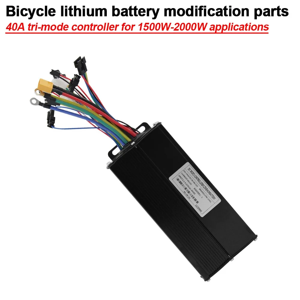 

36/48V/52V E-Bike 40A 1500-2000W Three Mode Sine Wave Brushless Controller for Electric Bicycle Tricycle Bike Accessories