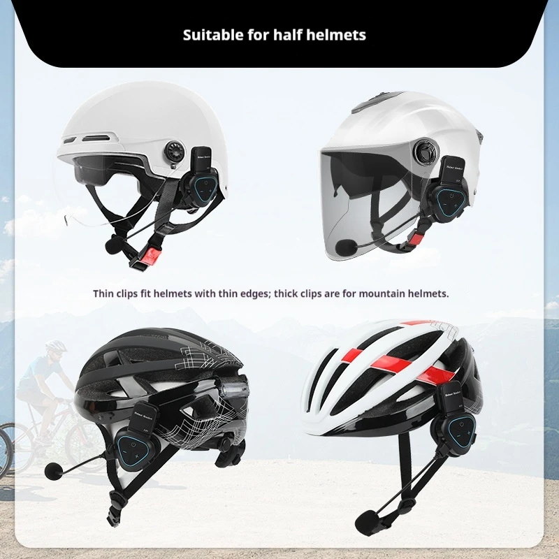 Lx1 Helmet Headset Waterproof Bluetooth Motorcycle Headphone For Motorbike Bicycle Delivery Rider Semi Helmet Use