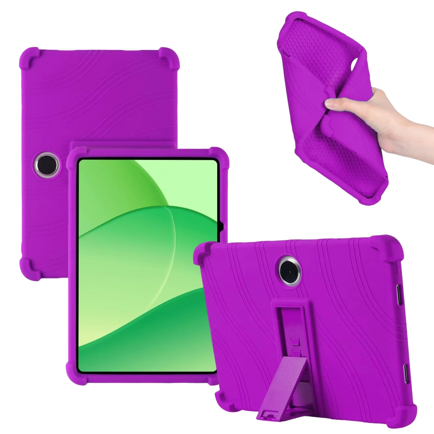 Weiche Hülle für Oppo Pad SE Tablet-Hülle 11 Zoll 2025, Silikon, stoßfeste Ganzkörper-Schutzhülle mit Ständer