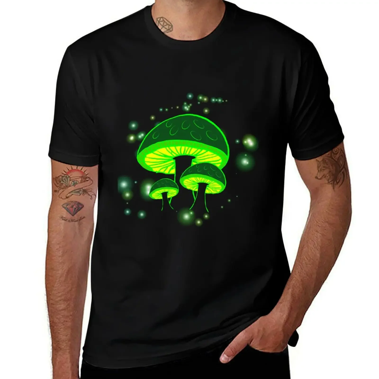 

Neon Fungi T-Shirt Blouse anime stuff plain t shirts men