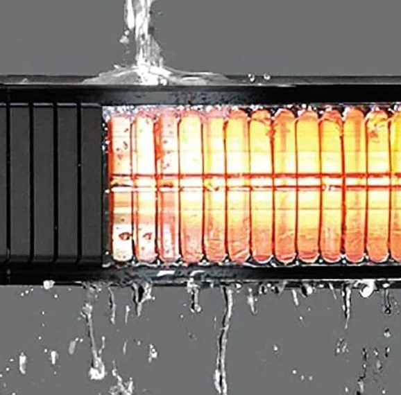 3000W Smart Control Ultra-Low Glare Outdoor Infrared Heater with Halogen Heating Element Remote Controlled