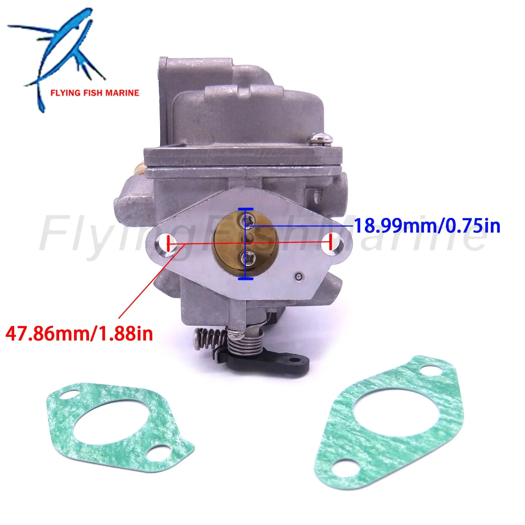 Outboard Engine 16100-ZVD-A01 Carburetor Assy and 16221-ZVD-000 Carburetor Gasket for  BF6AH 6HP 4-stroke Boat Motor